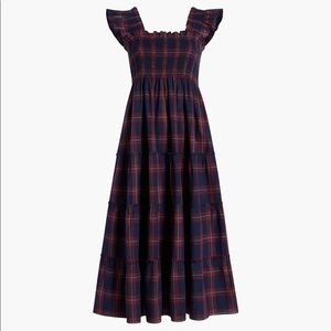 EUC - limited edition Ellie Nap Dress - navy Irish tartan